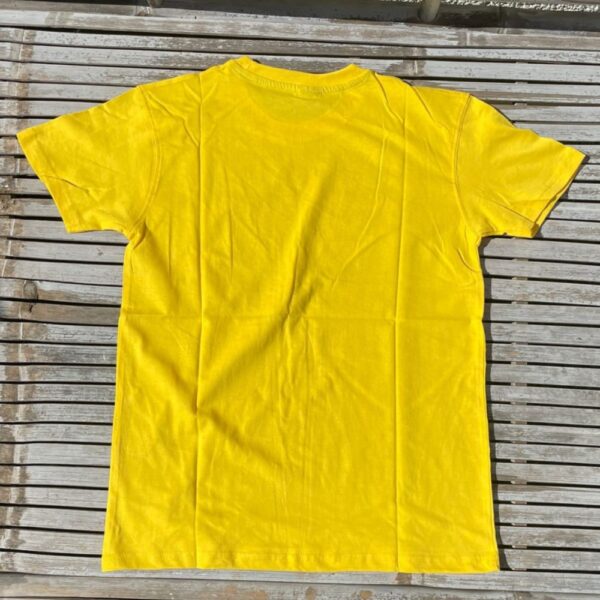 חולצה צהובה איכותית חלקה - מהגב