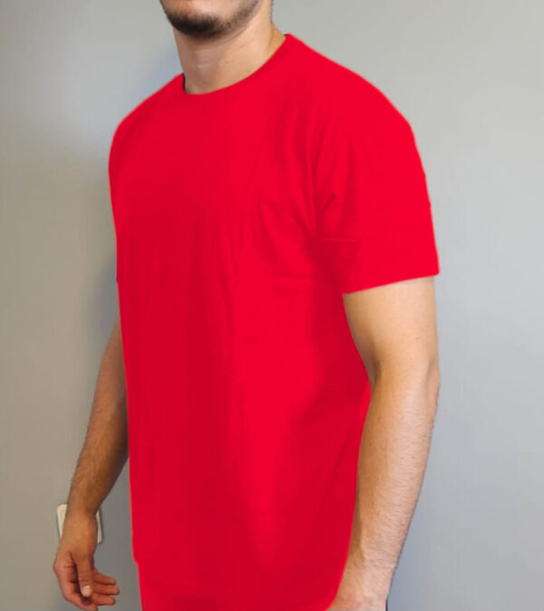 חולצה אדומה חלקה 100% כותנה