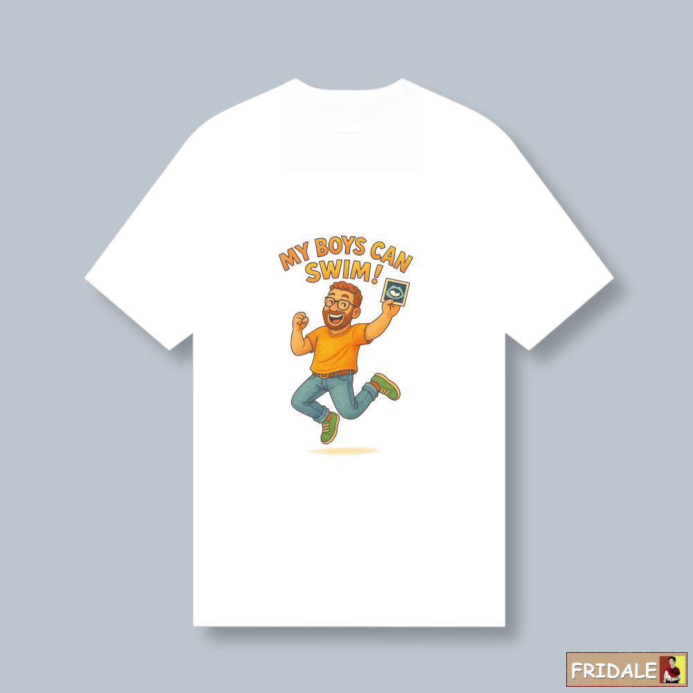 מתנה מצחיקה לגבר שעומד להיות אבא – My Boys Can Swim