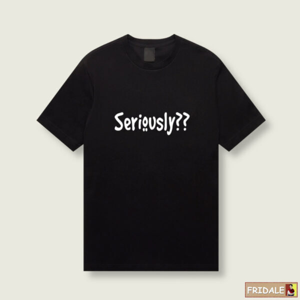 חולצת seriously שחורה - ברצינות