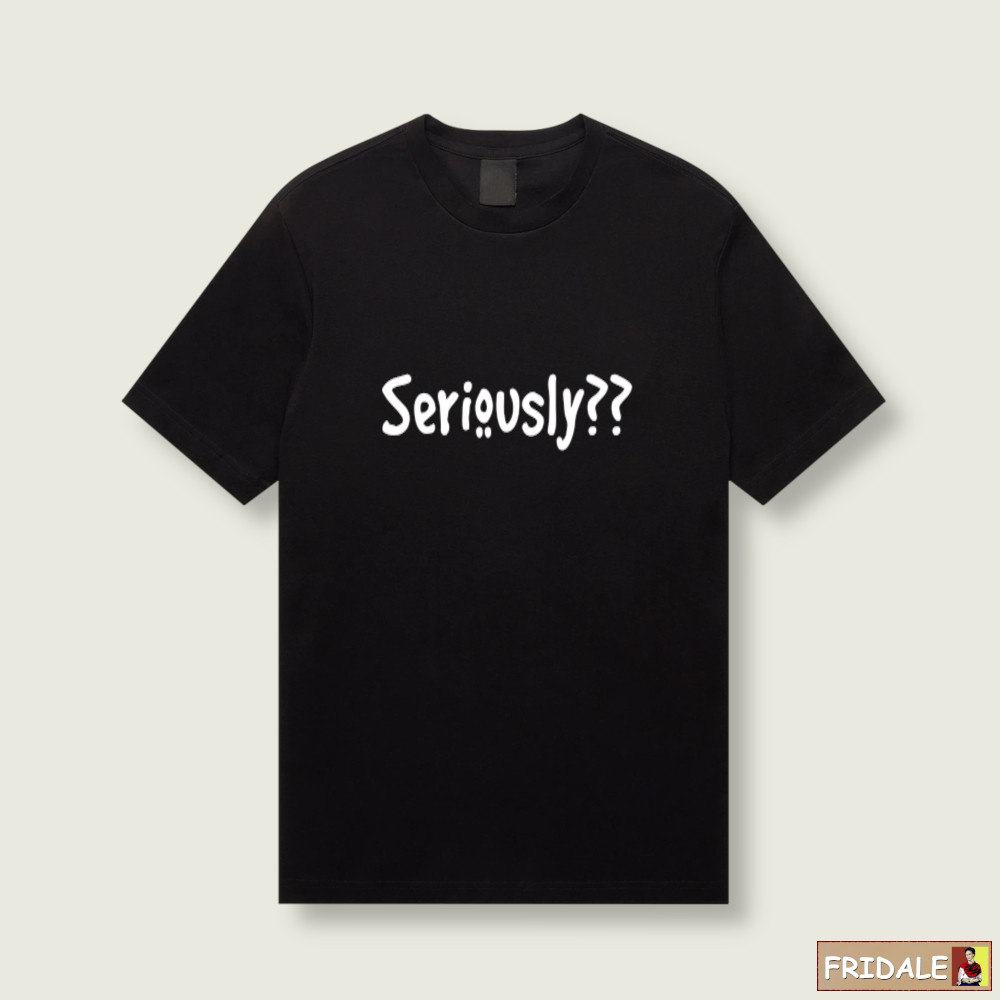 חולצת seriously שחורה - ברצינות