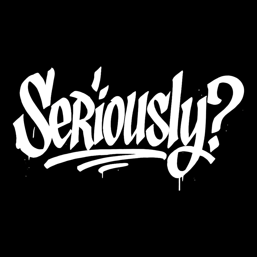 חולצת seriously שחורה - ברצינות