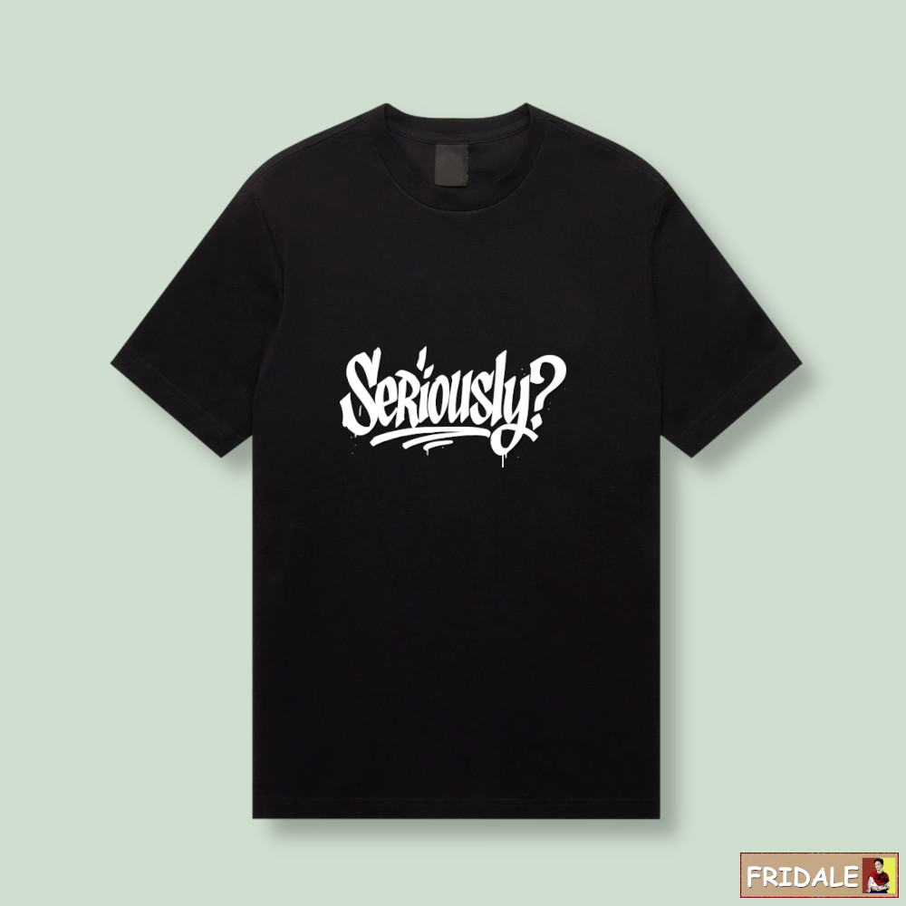 חולצת seriously שחורה - ברצינות