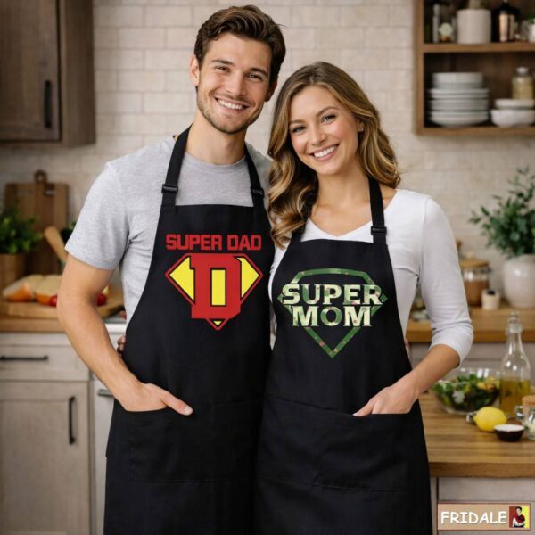 זוג סינרים להורים | מתנה שימושית להורים טריים או ותיקים