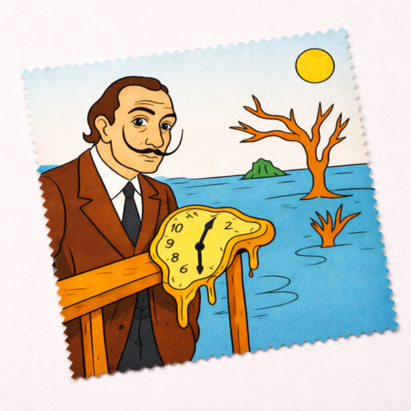 מטלית לניקוי עדשות בעיצוב אמנותי – בהשראת יצירות קלאסיות (15×18 ס"מ)